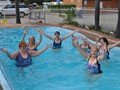 Janet's famous aqua-aerobics session