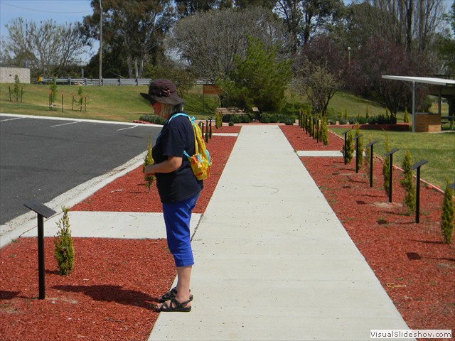 War Memorial pathway honouring medal winners
